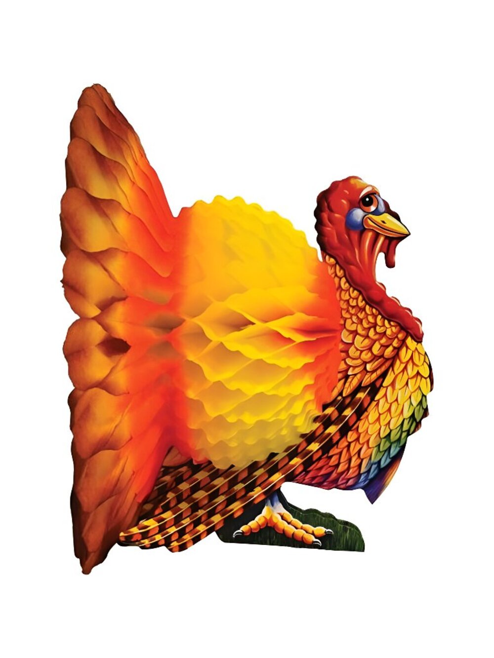 Colorful Tissue Turkey Centerpiece